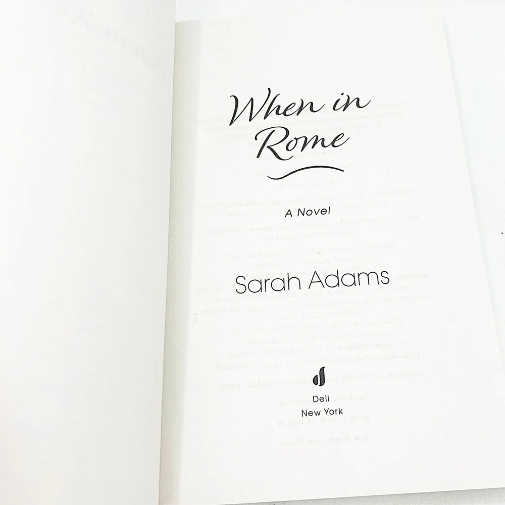 Sarah Adams When In Rome Paperback Book Romance Novel Good